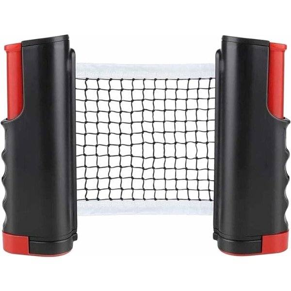 Utfällbart Pingisnät, Bärbart Bordtennisnätstativ, Perfekt för Pingisbord, Skrivbord, Matbord, Justerbar Längd 190CM