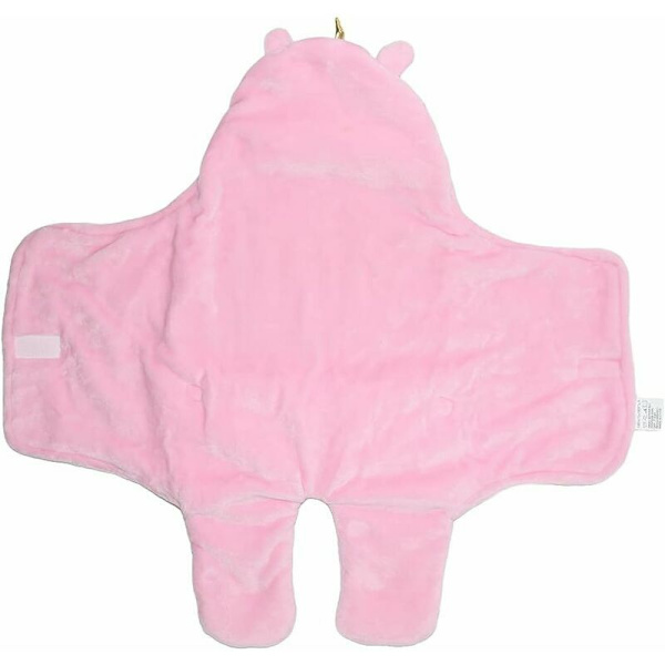 Baby Unicorn Filt Baby Sovsäck Swaddling Födelse Flicka Pojke Tjock Wrap Filt med Huva Varm Korall Sammet Baby Nest Nyfödd Sovsäck Separa