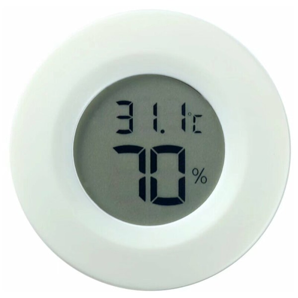 Mini Hygrometer, 4-pack Små Digitala Termometer Hygrometer Monitor Inomhus Utomhus Luftfuktighetsmätare Mätare för Bil Växthus Hem Källare Vit
