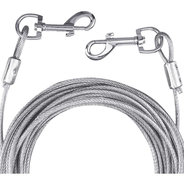 Bindestreng for hunder opptil 80 kg, 10M (hvit), Ledning for små, mellomstore eller store hunder (hvit, 10M)