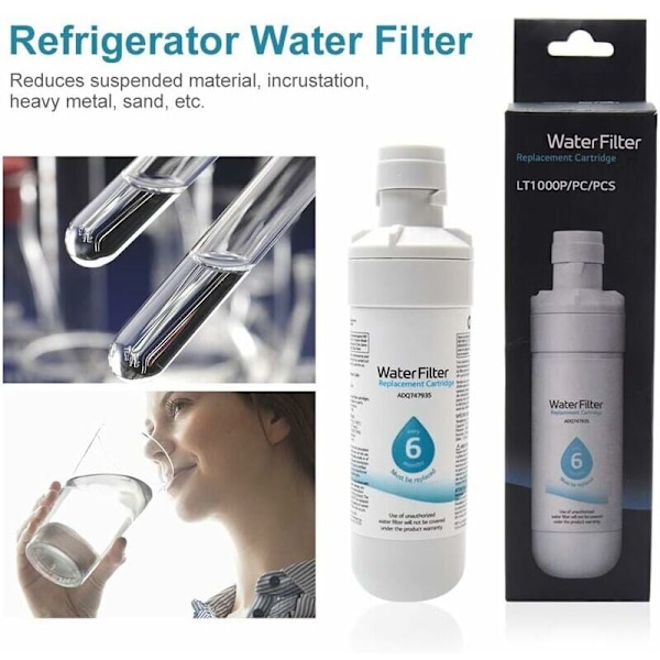 2-pack filter (LT1000P) Kylskåp, vattenfilter till kylskåp