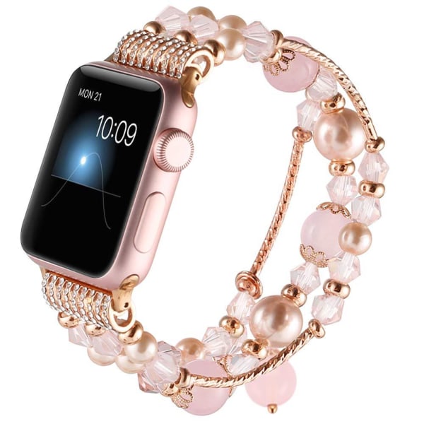 Yhteensopiva Applen watch rannekkeen 38/40/41mm rannekorun kanssa pink