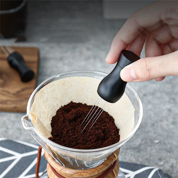 Kaffeomrörare Dispenser Nål Rostfritt Stål Kaffe Pulver Tamper Wdt Kaffe Omrörning Barista Tillbehör