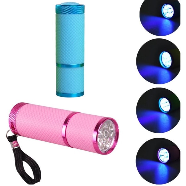 9 LED UV-neglelampe, professionel tørretumbler gel-hærdende lampe håndtørrer lommelygte professionelle neglekunstværktøjer, blå
