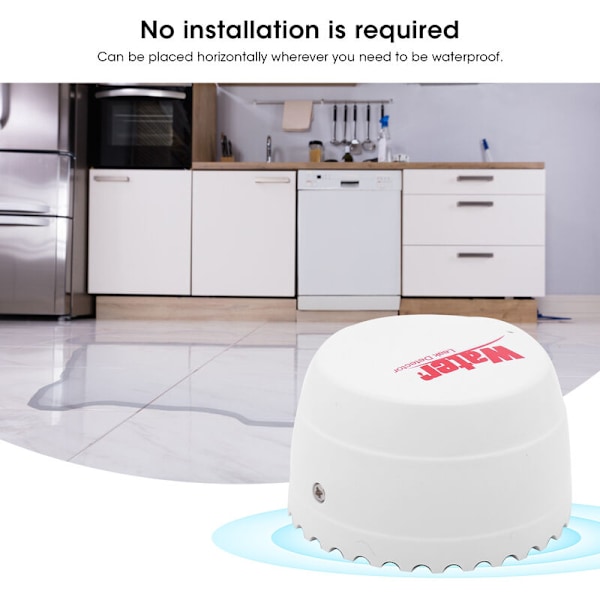 3V Wifi Trådlös Vattenläckagedetektor Översvämningsalarm Röd LED-indikator Fungerar för Tuya