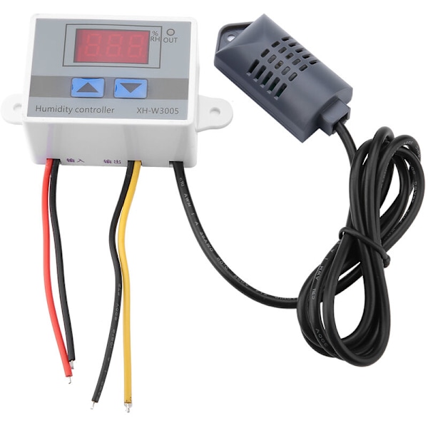 XH-W3005 Digital Hygrostat Switch Controller Luftfugtighedssensor 0 99% RH 220V