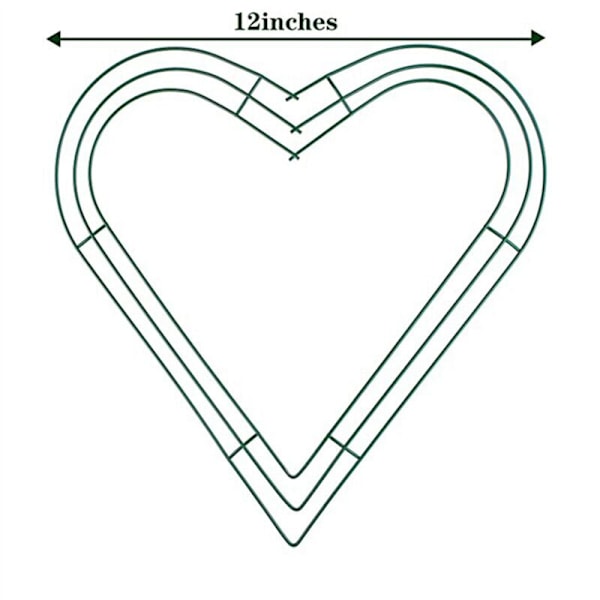 6 kpl 12 tuuman sydänmetalliseppelekehyksen muoto häihin, ystävänpäivään, tee-se-itse- käsitöihin