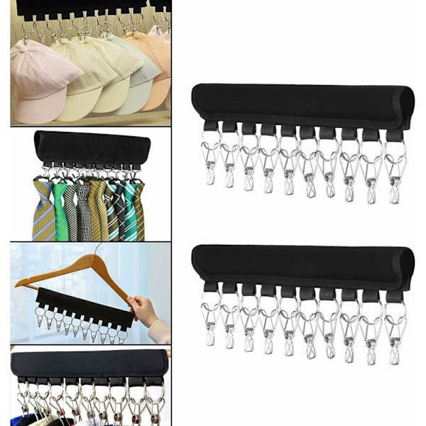 Vægmonteret hat holder 2 stk. kasket organizer bøjle opbevaring kasket holder baseball kasketter hat organizer til bøjle holder hat organizer holder