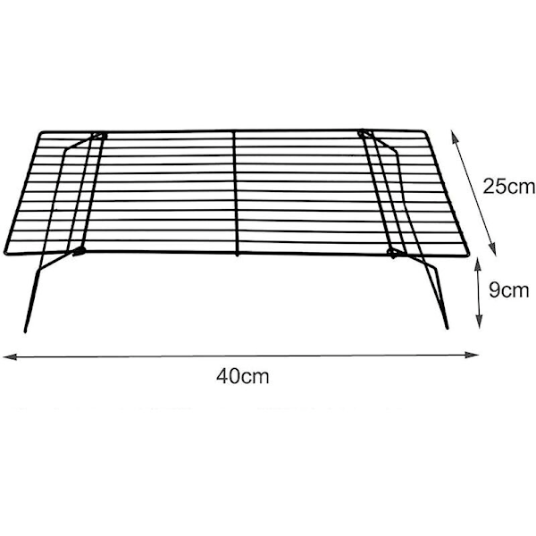 Sett med 2 Stable 3-trinns Kakekjølingsstativer 25 x 40 cm - RWKitchen og Husholdning / Baking / Bakeutstyr / Kjøle Kjølingsstativer