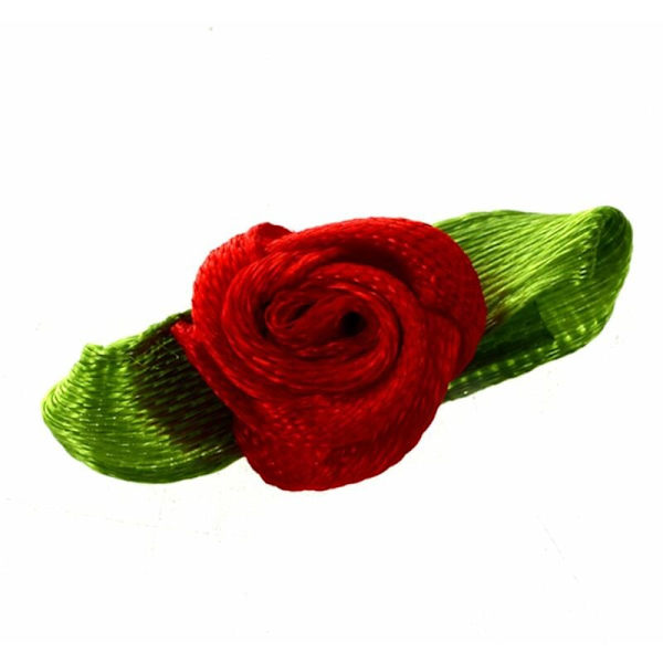 100 st mini satinros blomsterblad bröllopsdekor applikationer sömnad DIY huvudfärg: röd