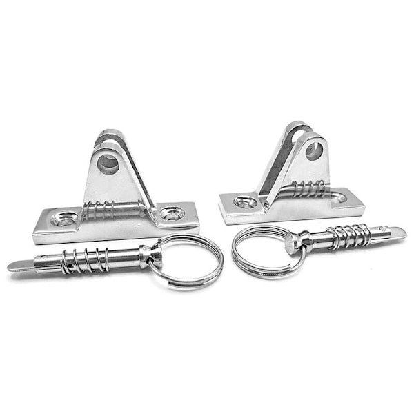 2-pack 90° Bimini Topp-Däckgångjärn med Avtagbar Stift Marin Gångjärnsfäste Bimini Topp-Hårdvara 316 Rostfritt Stål