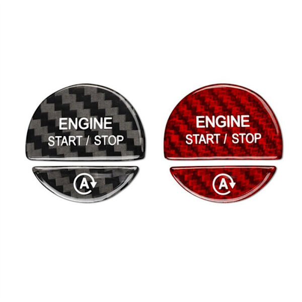 Biltillbehör Dekal Trim Motor Start Stop Knapp för A-Klass W206 W223 2021 2022+ (Röd)
