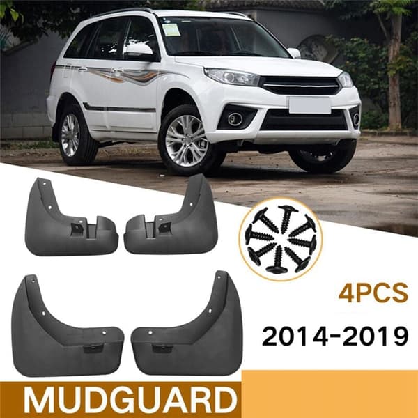 - Bilskærme til Tiggo3 2014-2019 Mud Guard Flap Splash Flaps Mudflapor Tilbehør
