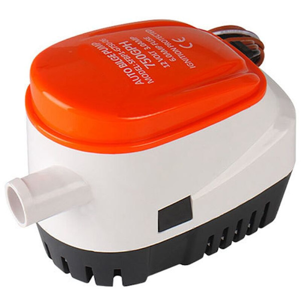 12V DC Bilgepumpe Fuldt Automatisk Afbryder Lille Elektrisk Neddykbar Pumpe 750GPH Høj Flow Drænpumpe
