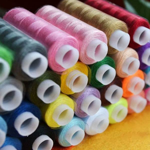 60 stk Spoler Sytråd Assorterte Farger Polyester for Håndsøm