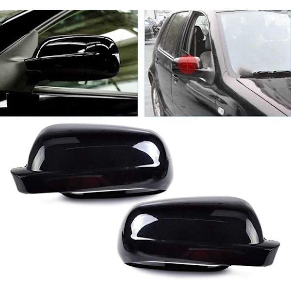 Højre sidespejlcover i blank sort plast til -Golf MK4 1999-2005 3B0857538B