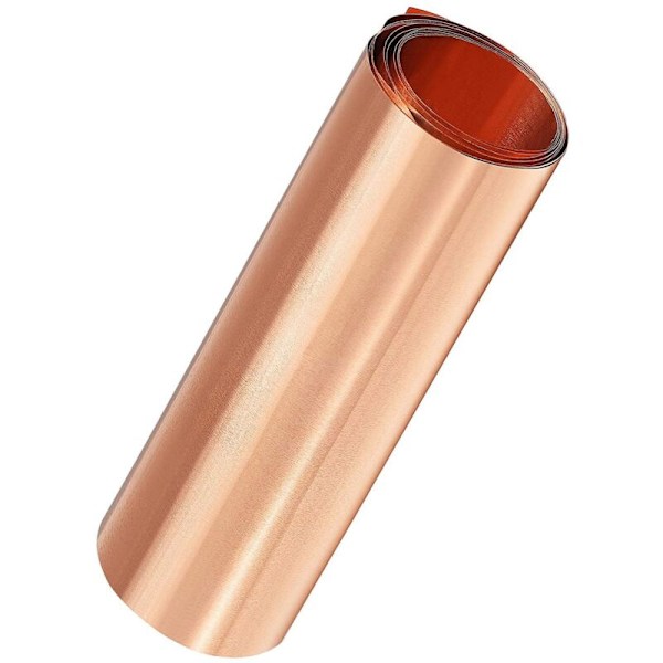 Kopparplåt Rulle, Metallplåt 1000mm X 100mm X 0.03mm