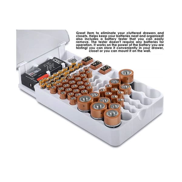 Batterikapacitetstestinstrument, Multifunktionel batteristyrkeindikatorarrangør, Sort