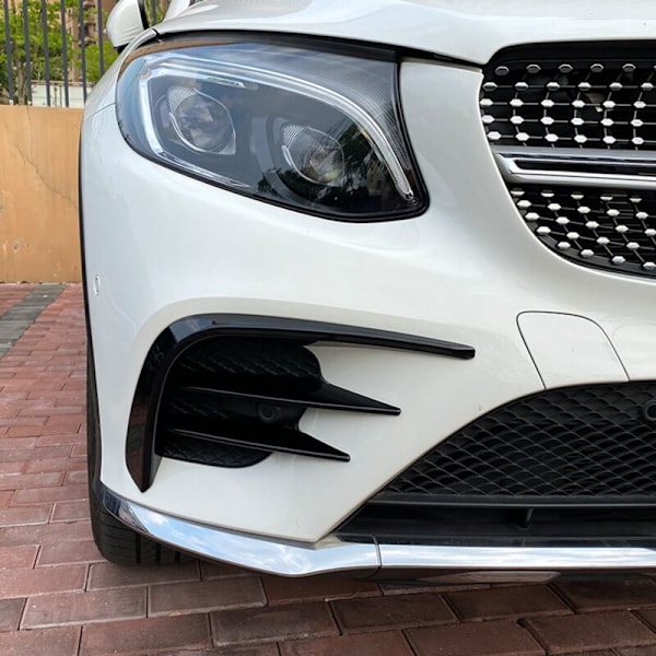 Bumper Splitter Spoiler Dimljus Canard för GLC Klass X253 2016-2019 GLC260 300 GLC43 Svart