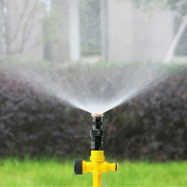 Automatisk 360° Rotationsbevattningssystem för Trädgård och Gräsmatta, Multifunktionell Justerbar Trädgårdssprinkler för Utomhus, Gräsmattesprinkler (3 st)