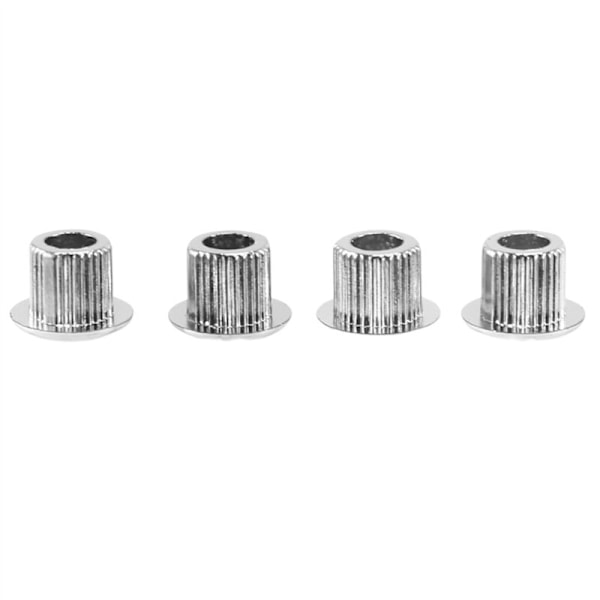 10X Gitarrstämskruvsadapterringar i Nickel med Snyggt Plastfodral för 10mm Hålrör Silver