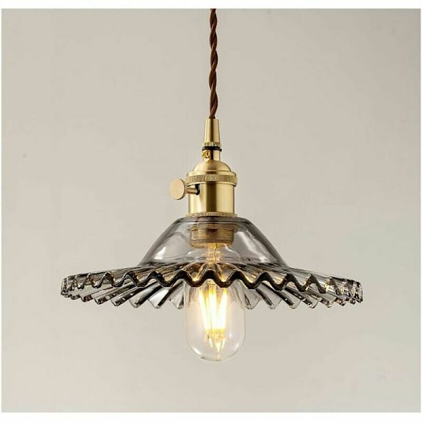 E27 Industriell Vintage Glas Hänglampa Retro Taklampa Armatur Glas Retro Hänglampa Industriell Takbelysning Hänglampa Tak