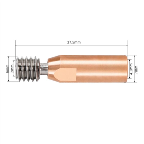 4X Myk All Metall Bi-Metall CR10-Crazy Heat Throat for 3 V2 5-10S Pro Hotend 3D-skriver