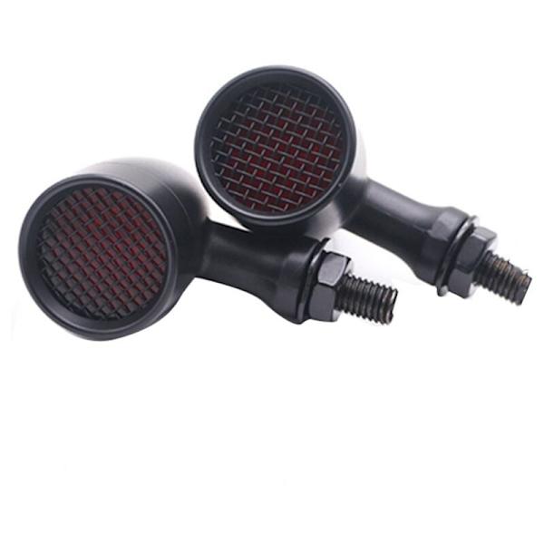 Motorcykel Retro Galler Blinkers LED Bromsljus Metall Skal Blinkers för