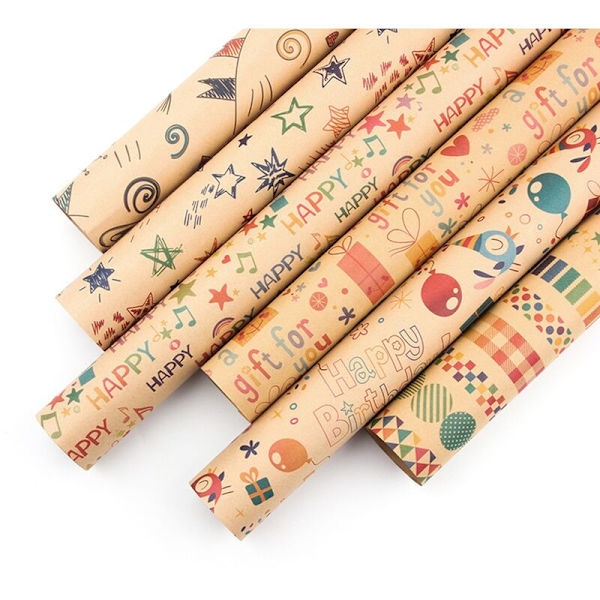 6 ark presentpapper, födelsedagspresentpapper, festivalpresentpapper, bröllopspresentpapper