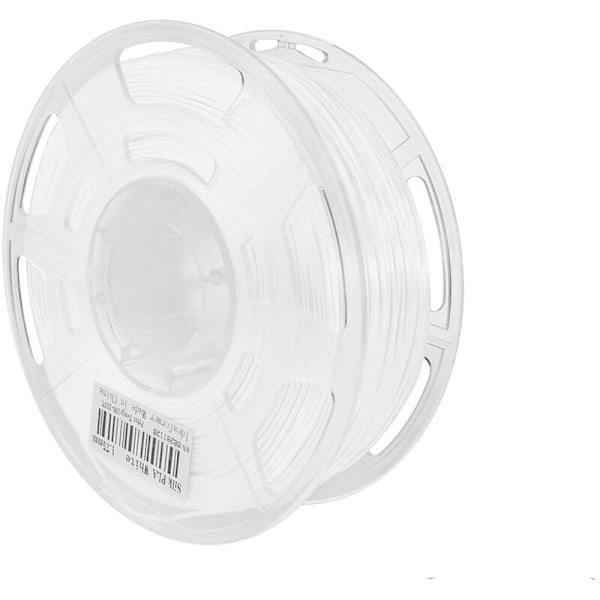 3D-printerforbrugsstoffer Silke Høj Glans 1,75 mm Print Filament Høj Gennemsigtig 1KG FDM Wire, Hvid