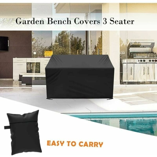 Cover, 3-sits och cover, cover för trädgårdsmöbler, 420D Oxford cover för trädgårdssoffa, vattenpanna