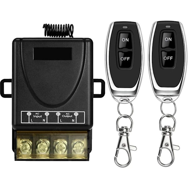 433Mhz trådlös fjärrkontrollbrytare med hög effekt, AC 220V/240V/110V 30A RF-fjärrkontroll för ljus, vattenpump, hushållsapparater, jordbruksbevattning