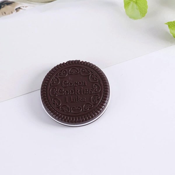 Mini Chokolade Formet Makeup Spejl Kompakt Lomme Bærbar Foldbar Spejl med 1 Kam Gave Spejl 1 stk -