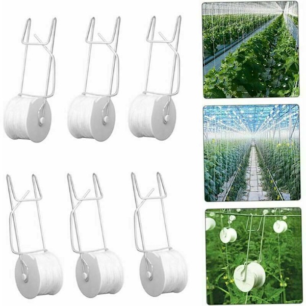 Växtvals krok - Robust och hållbar trädgårdstomathållare för tomat, grönsaker, växthus, blommande vinrankor, spaljékit för vinrankor, 6-pack