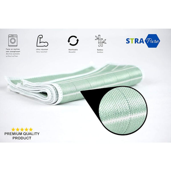 5-pack Bambusglasögonduk, Bambusmikrofiber för Glasögon, Skärm, Visir, Smycken, Klocka - Effektiv Rengöring av Glasögon - Mikrofiberduk för Skärm
