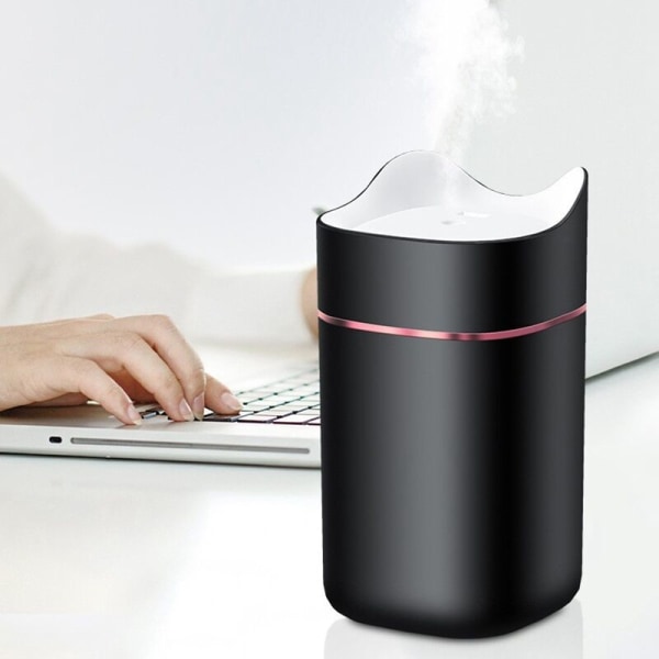 Mini USB Diffuser Led Aromaterapi Mist Maker Farverig Lys til Bil Soveværelse Aroma Luftfugter Hvid