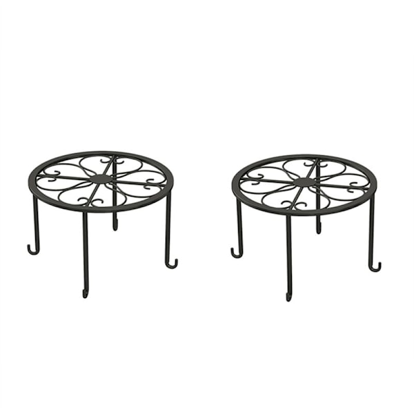 2-pakks Decent Metalliske Plantestativer, Heavy Duty Blomsterpotteholdere for Flere Planter, Rustfritt Jern Blomsterpottehylle