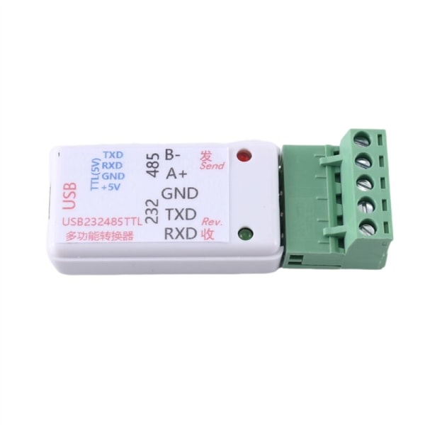 3 in 1 USB 232 485 - RS485 / USB - RS232 / 232 - 485 Ch340 -muunninsovitin LED-valolla WIN7:lle, Linux PLC -kulunvalvontaan