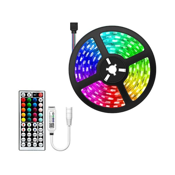 Bluetooth RGB LED-strimler 20 meter - RGB-belysning med fjernkontroll SMD 5050 Fargejustering Vannbestandig