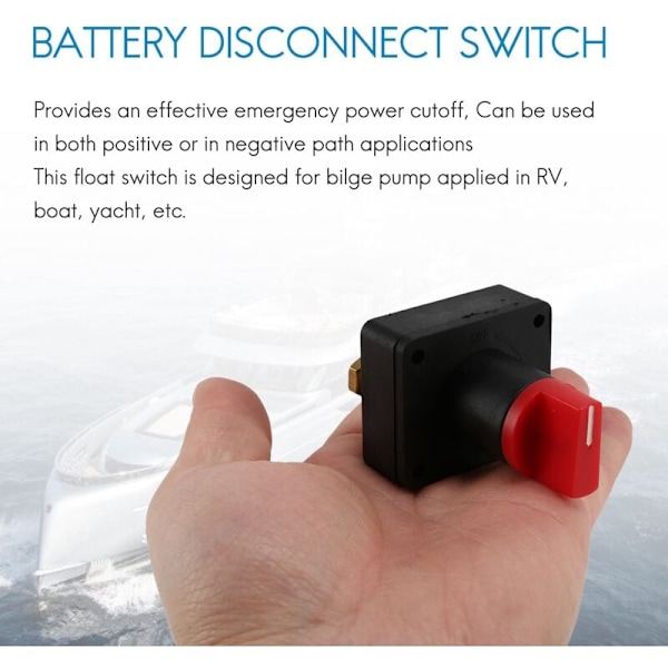 12V 300A Batteri Afbryder Afbryder Batteri Isolator Drejeknap Afbryder til RV Båd Bil Lastbil Auto Yacht