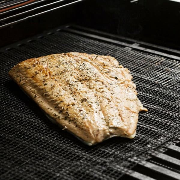 Grillmåtte, 2 stk. 33 x 40 cm Non-Stick Teflon Grillmåtte, Grillnet, Grillnet til Mikrobølgeovn, Kulgrill-