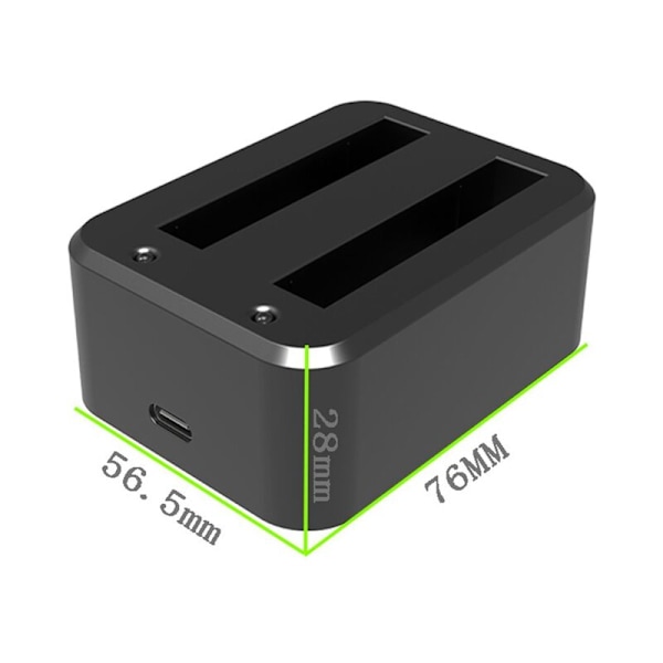 Passer til X3 Panoramic Kamera Batterilader Dobbelt-Opladning Tilbehør