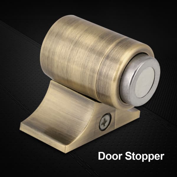 Dørstopper i sinklegering med magnetisk lås, grønn bronse