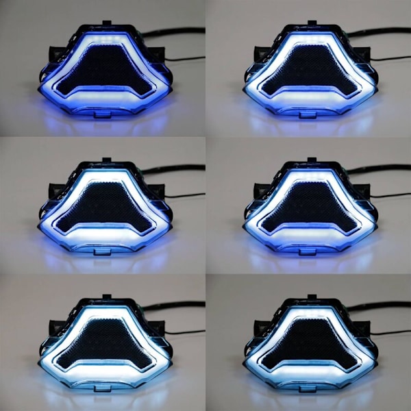 Motorsykkel bakbremselys med fargerike LED-kjørelys blinklys for YZF R3 R25 MT03/07 FZ07 LC150