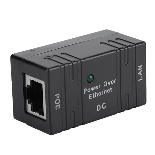 Mini POE-yhdistelmäjakaja, Universaali RJ45-liitin, AP-verkkosillat, POE-injektori Musta -