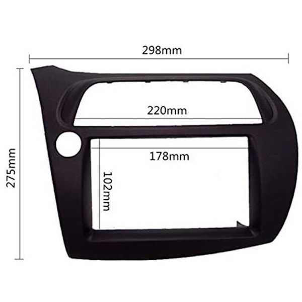 Lhd Dobbelt Din Dvd Stereo Fascia Dash Kit Radio Panel Dækplade Bagklap Trim 2016-2011