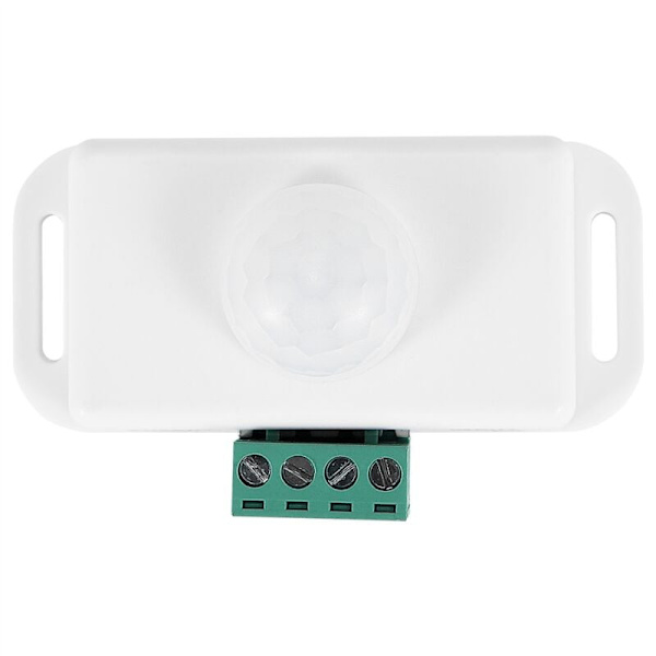 PIR Rörelsesensor Funktionskontroll DC 12V 24V LED Strömställare Kropp Infraröd Strömställare Vit Rörelsetimer för LED-remsor
