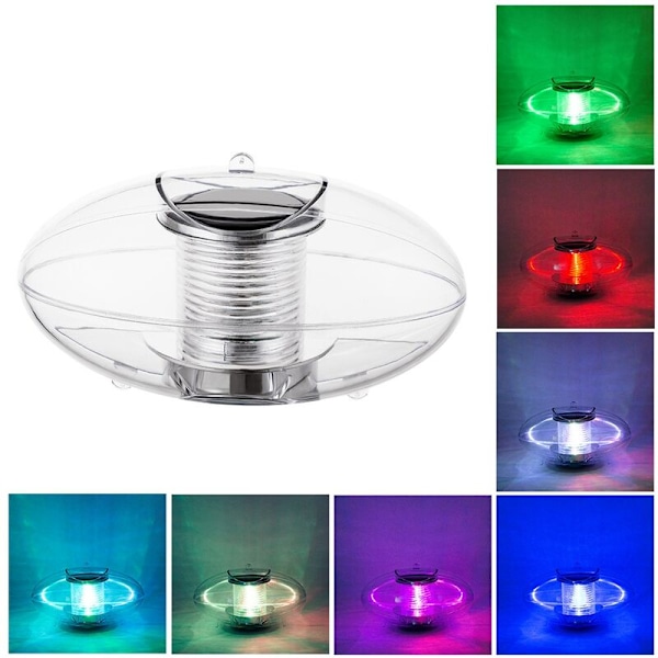 RGB solcellsdriven flytande ljus simbass dekoration ljus nattbelysning flytande ljus automatisk sensor