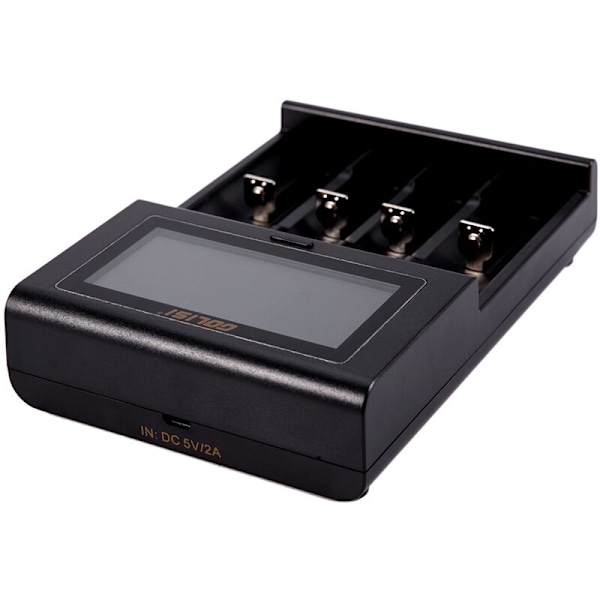 LCD Smart Charger I4 2.0A Smart Batterilader Til Aa Aaa 18650 26650 20700 Genopladelig Ion Batteri