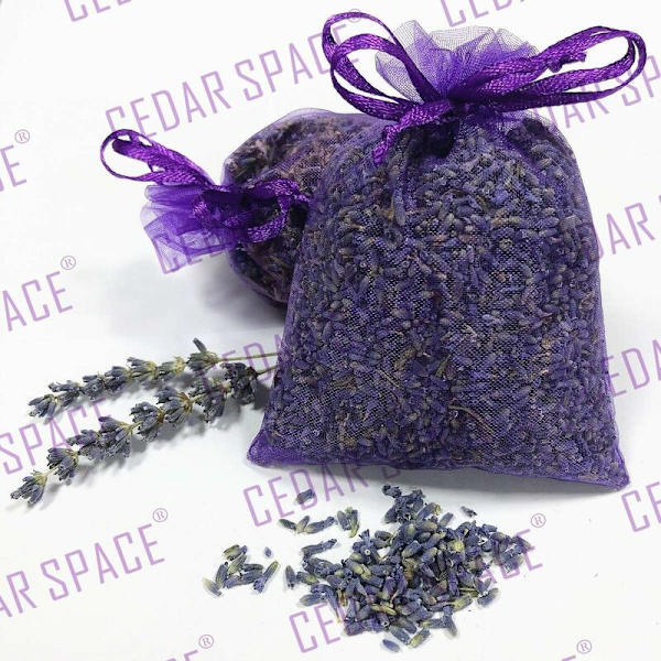 Lavendelblomsbud-Sachet - 18 Pack 100% Naturliga Torkade Lavendelblommor för Hemdoft, Lådförfriskare